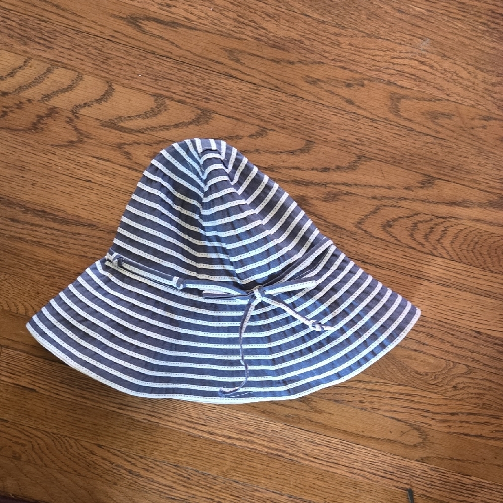 Old Navy Blue and White Striped Sun Hat
